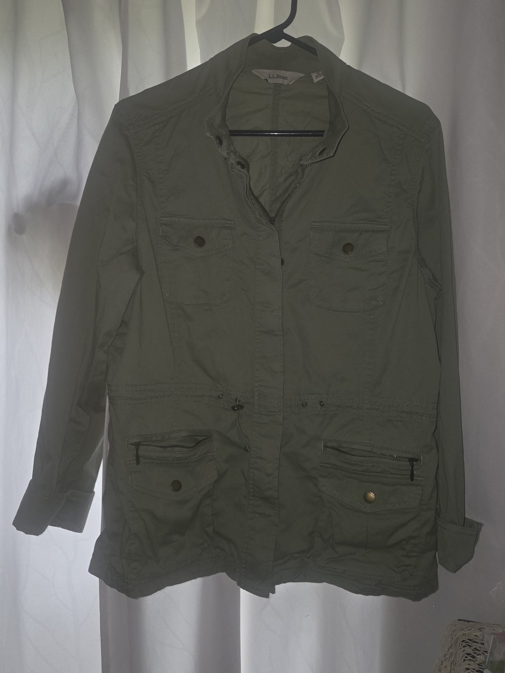 L.L. Bean Womens Olive Green Utility Field Jacket